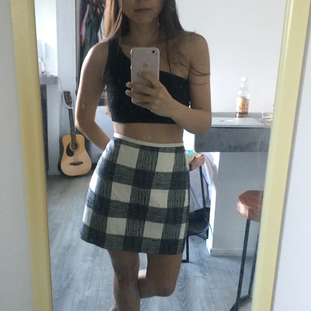 Madewell Black and White Skirt